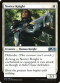 Novice Knight – Uncommon Magic: The Gathering card from Core Set 2019 (#30)
