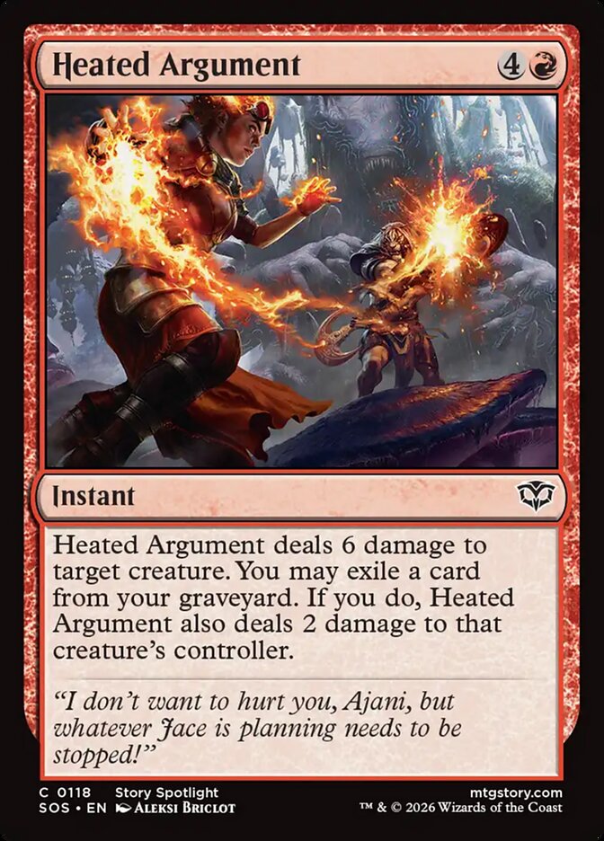 Heated Argument – Common Magic: The Gathering card from Secrets of Strixhaven (#118)