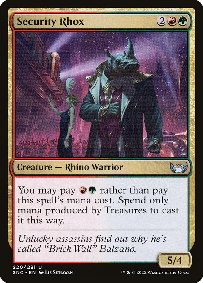 Security Rhox – Uncommon Magic: The Gathering card from Streets of New Capenna (#220)