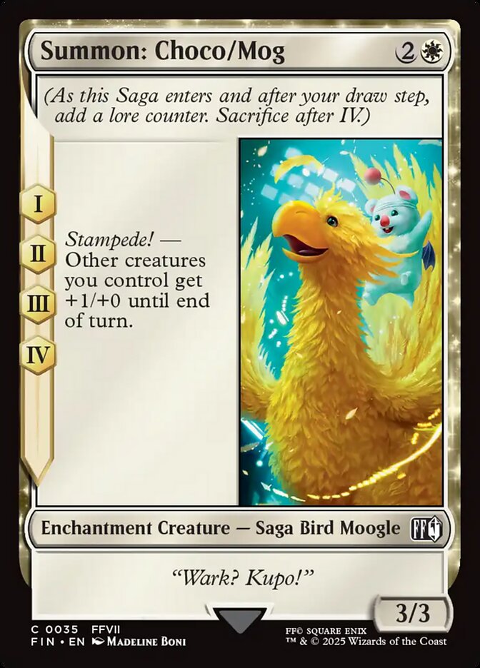 Summon: Choco/Mog – Common Magic: The Gathering card from Final Fantasy (#35)