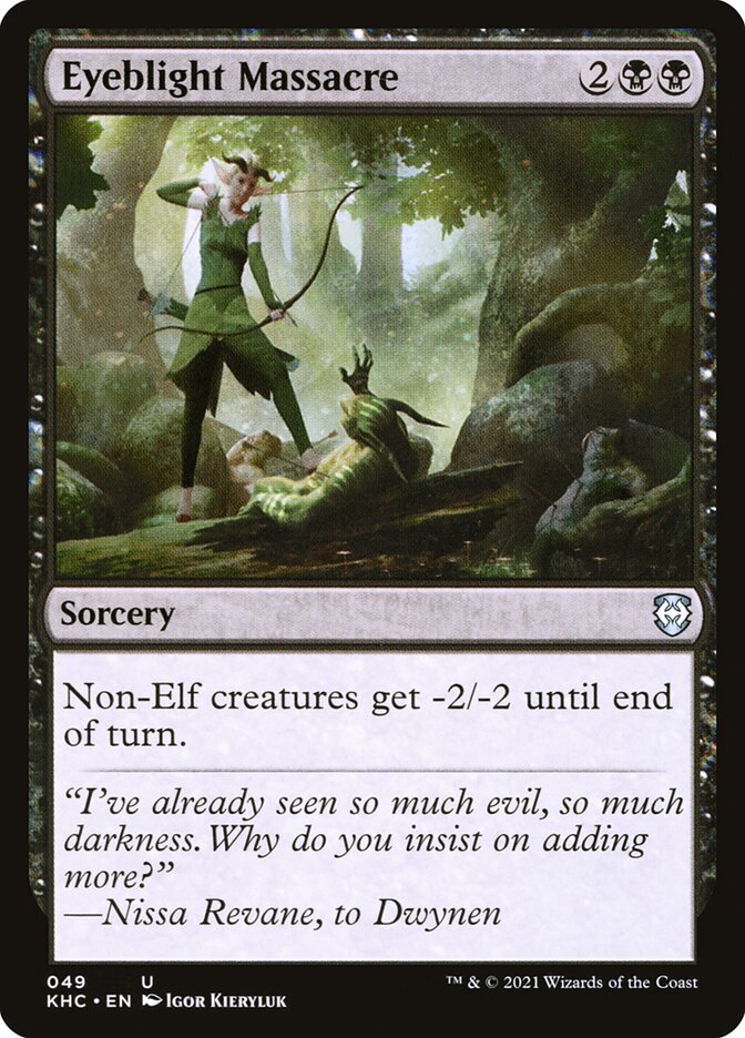 Eyeblight Massacre – Uncommon Magic: The Gathering card from Kaldheim Commander (#49)