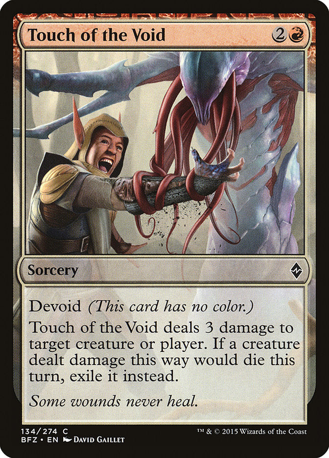 Touch of the Void – Common Magic: The Gathering card from Battle for Zendikar (#134)