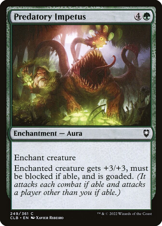 Predatory Impetus – Common Magic: The Gathering card from Commander Legends: Battle for Baldur's Gate (#249)