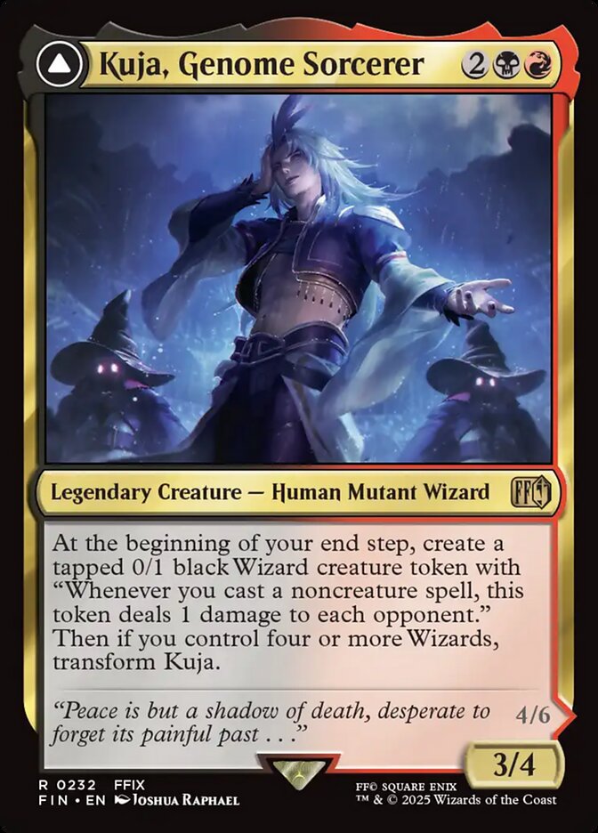 Kuja, Genome Sorcerer // Trance Kuja, Fate Defied – Rare Magic: The Gathering card from Final Fantasy (#232)