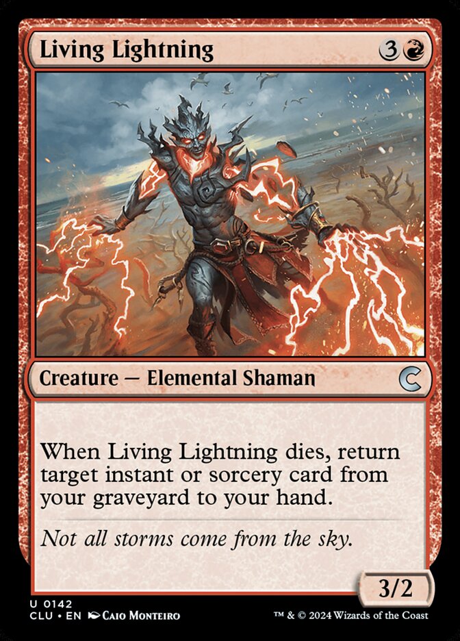 Living Lightning – Uncommon Magic: The Gathering card from Ravnica: Clue Edition (#142)