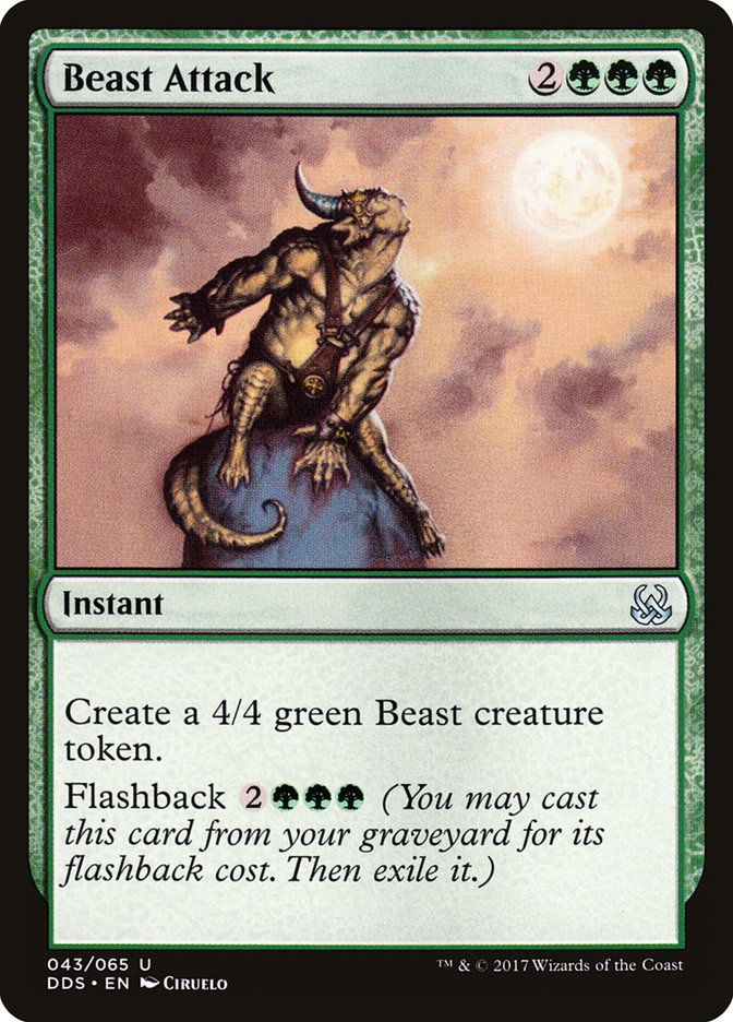 Beast Attack – Uncommon Magic: The Gathering card from Duel Decks: Mind vs. Might (#43)