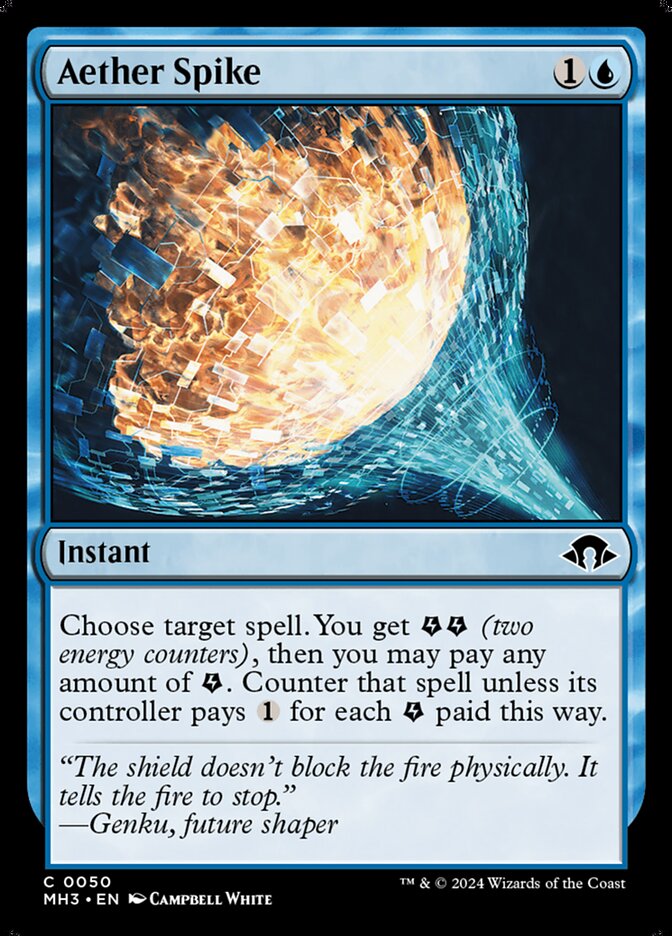 Aether Spike – Common Magic: The Gathering card from Modern Horizons 3 (#50)