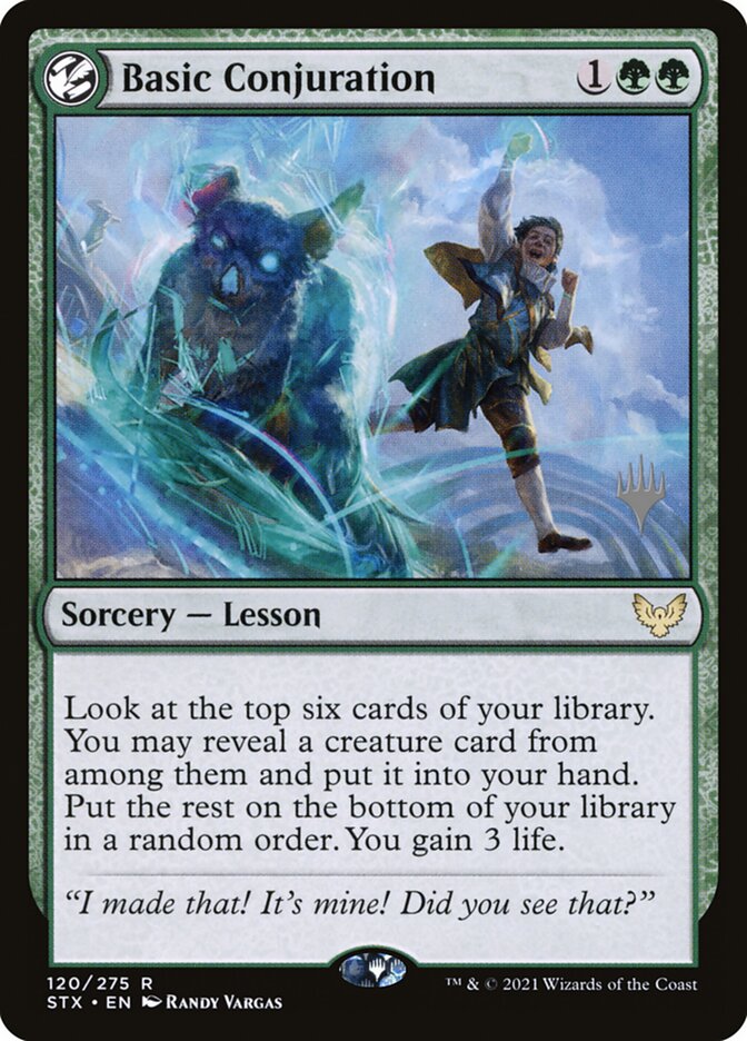 Basic Conjuration – Rare Magic: The Gathering card from Strixhaven: School of Mages Promos (#120p)