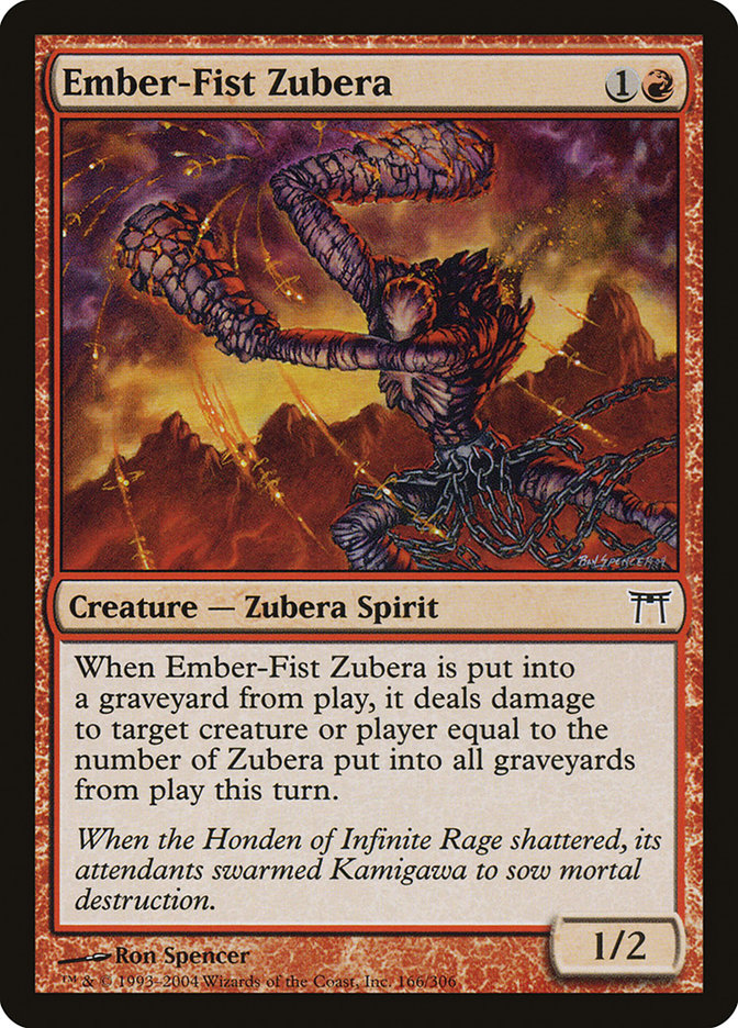 Ember-Fist Zubera – Common Magic: The Gathering card from Champions of Kamigawa (#166)