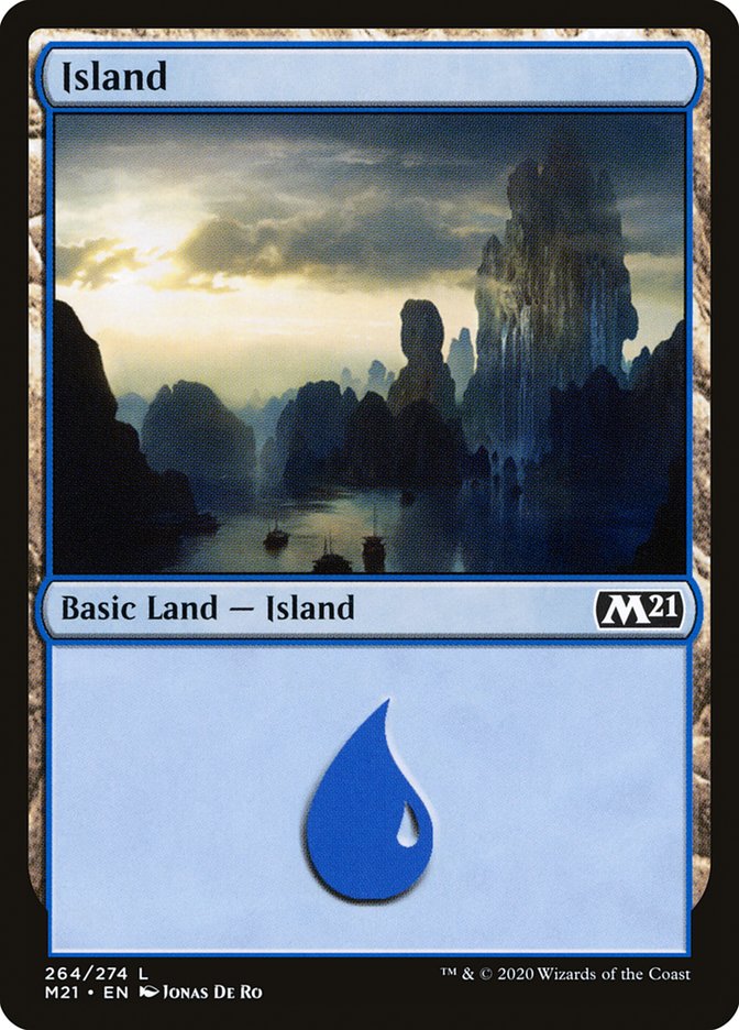 Island – Common Magic: The Gathering card from Core Set 2021 (#264)