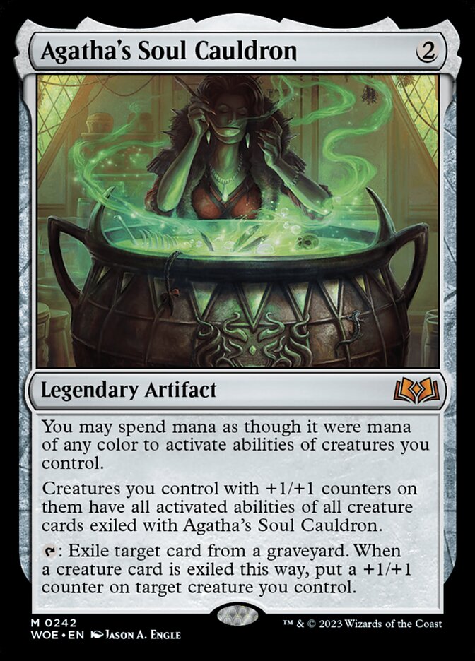 Agatha's Soul Cauldron – Mythic Magic: The Gathering card from Wilds of Eldraine (#242)