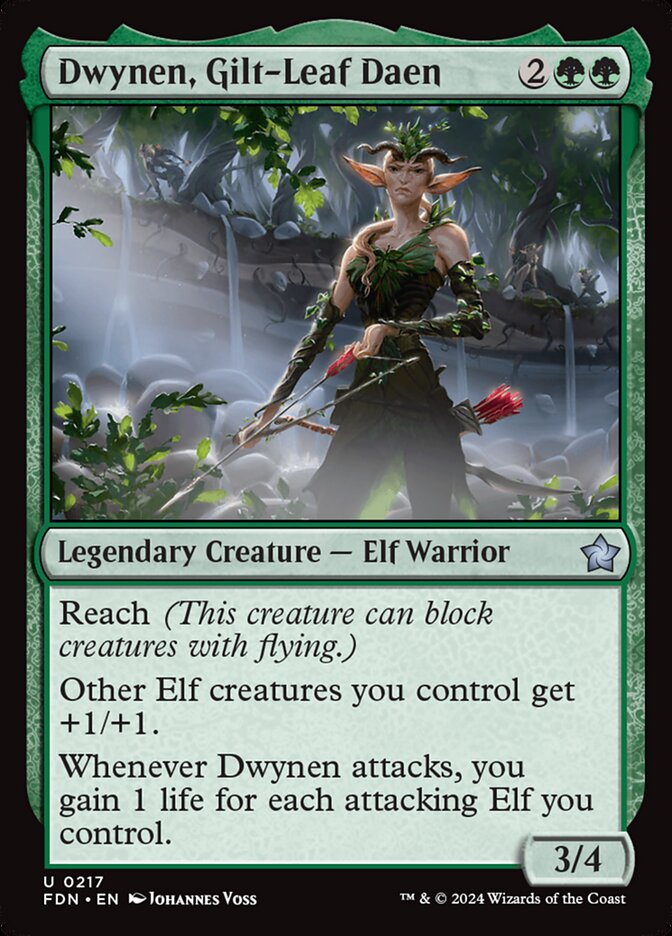Dwynen, Gilt-Leaf Daen – Uncommon Magic: The Gathering card from Foundations (#217)