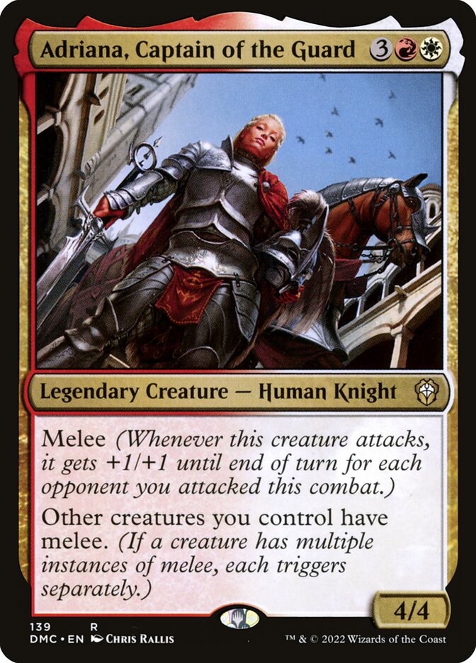 Adriana, Captain of the Guard – Rare Magic: The Gathering card from Dominaria United Commander (#139)