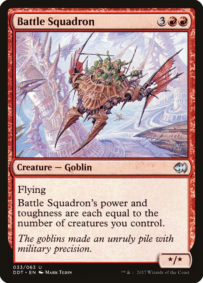 Battle Squadron – Uncommon Magic: The Gathering card from Duel Decks: Merfolk vs. Goblins (#33)