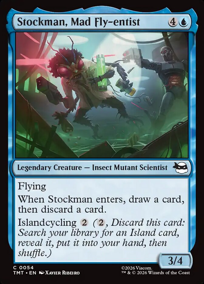 Stockman, Mad Fly-entist – Common Magic: The Gathering card from Teenage Mutant Ninja Turtles (#54)