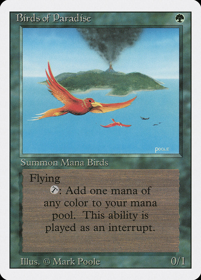Birds of Paradise – Rare Magic: The Gathering card from Revised Edition (#187)