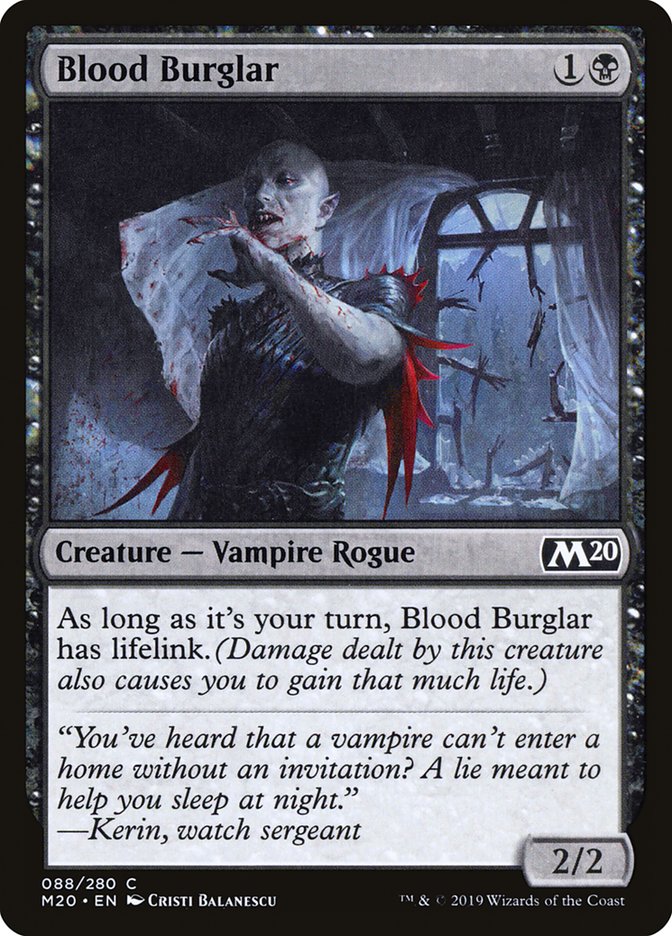 Blood Burglar – Common Magic: The Gathering card from Core Set 2020 (#88)