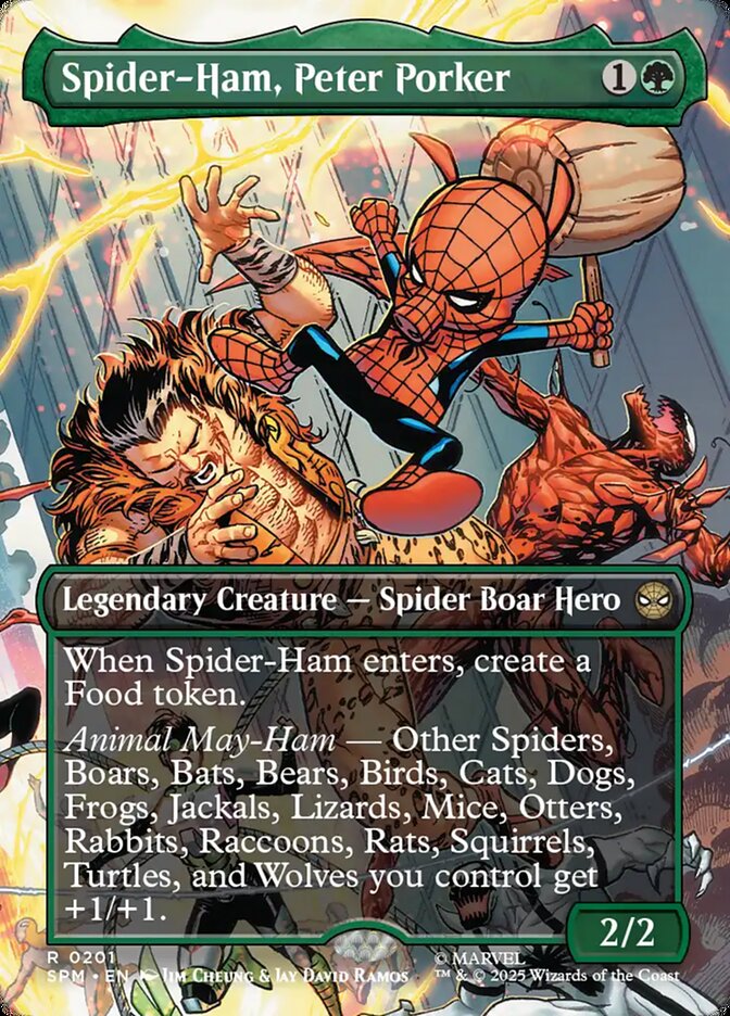 Spider-Ham, Peter Porker – Rare Magic: The Gathering card from Marvel's Spider-Man (#201)