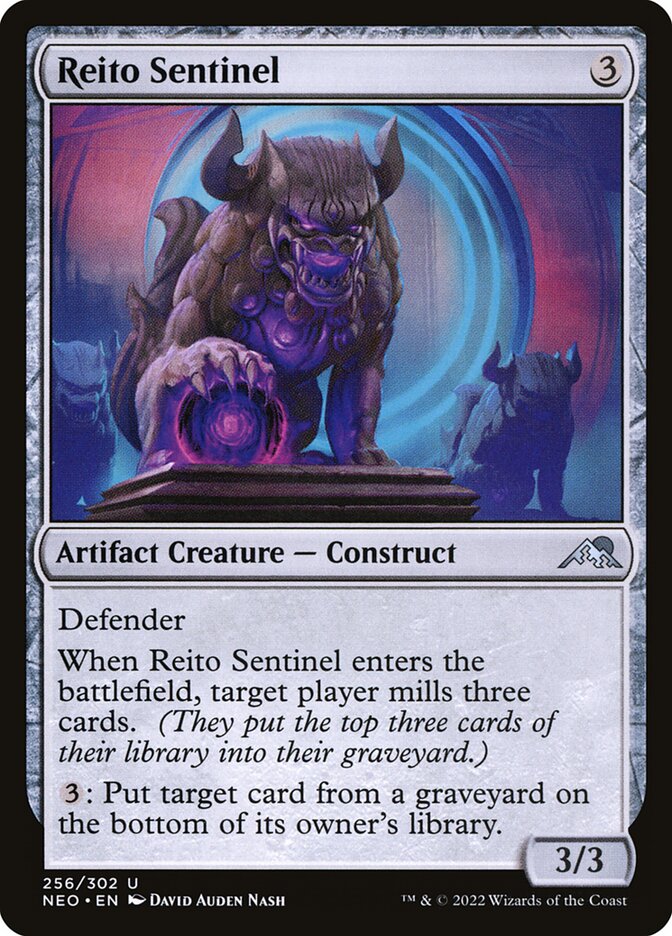 Reito Sentinel – Uncommon Magic: The Gathering card from Kamigawa: Neon Dynasty (#256)