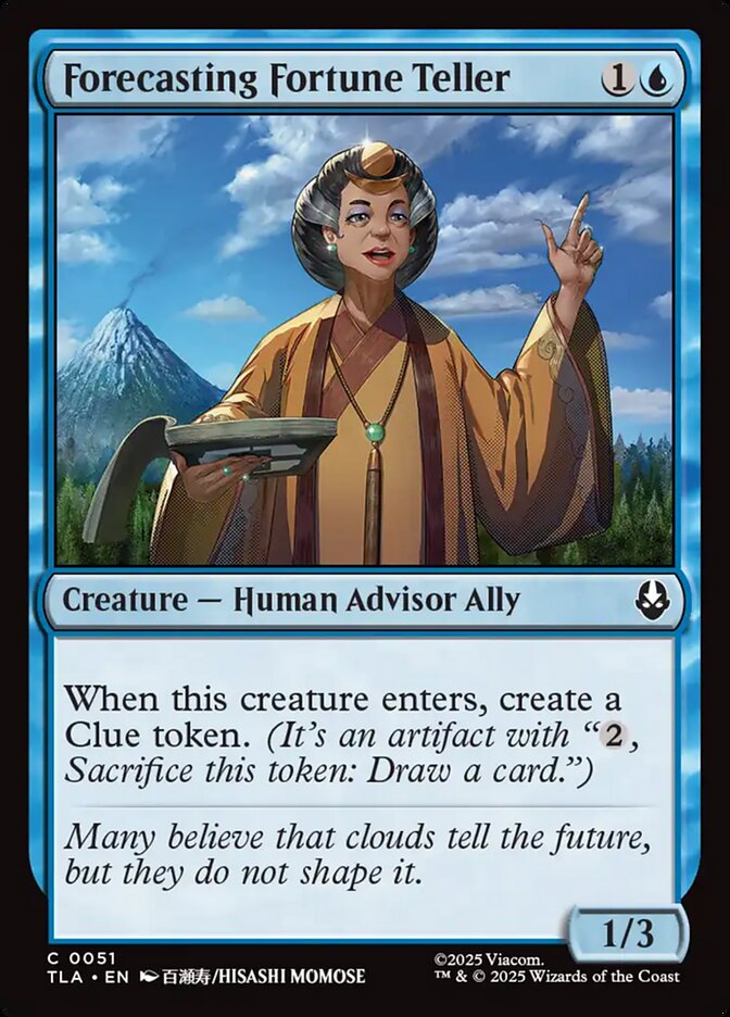 Forecasting Fortune Teller – Common Magic: The Gathering card from Avatar: The Last Airbender (#51)
