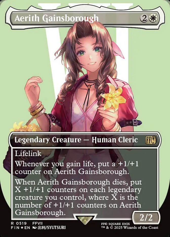Aerith Gainsborough – Rare Magic: The Gathering card from Final Fantasy (#519)