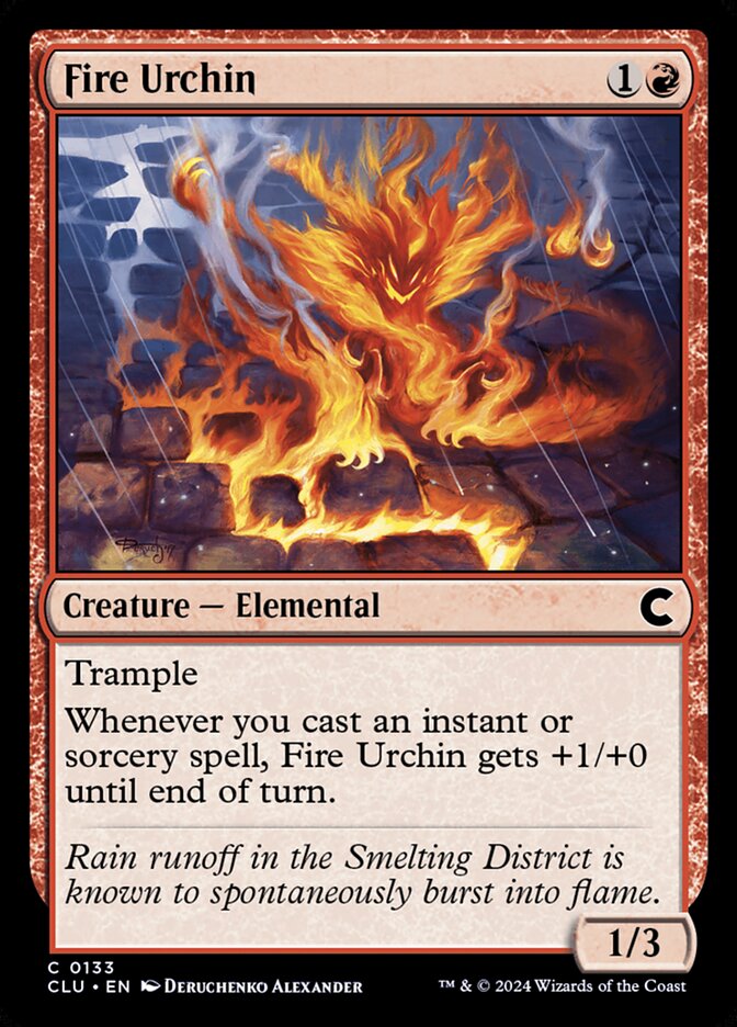 Fire Urchin – Common Magic: The Gathering card from Ravnica: Clue Edition (#133)