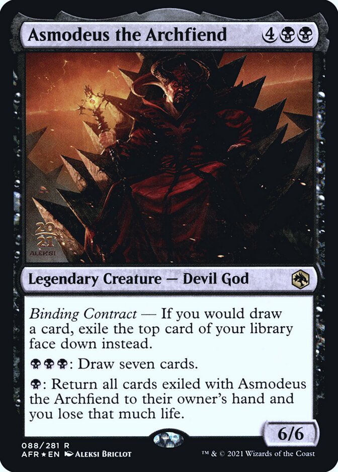 Asmodeus the Archfiend – Rare Magic: The Gathering card from Adventures in the Forgotten Realms Promos (#88s)