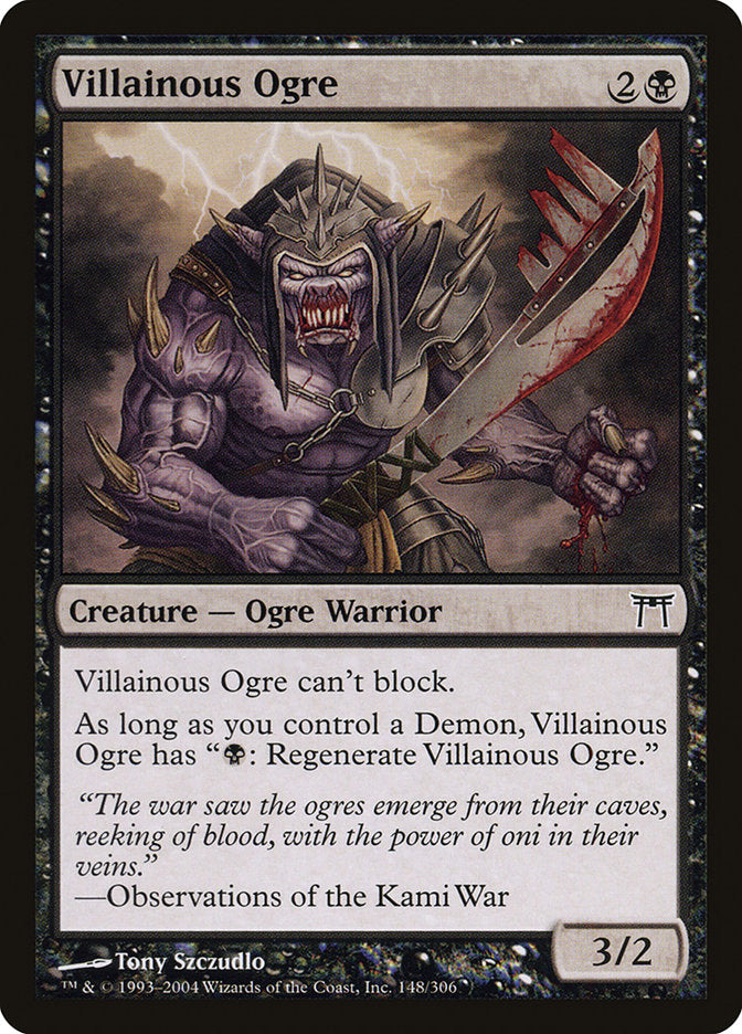 Villainous Ogre – Common Magic: The Gathering card from Champions of Kamigawa (#148)
