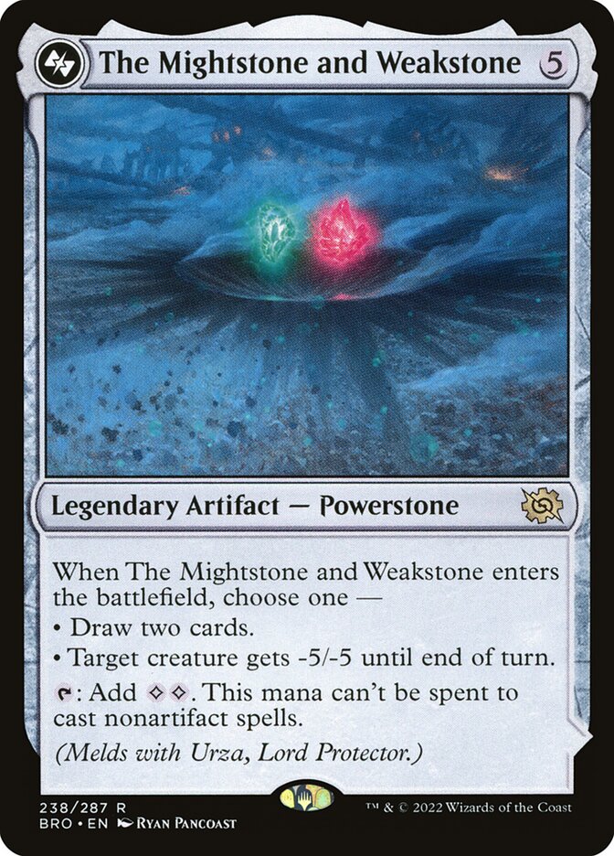 The Mightstone and Weakstone – Rare Magic: The Gathering card from The Brothers' War (#238)