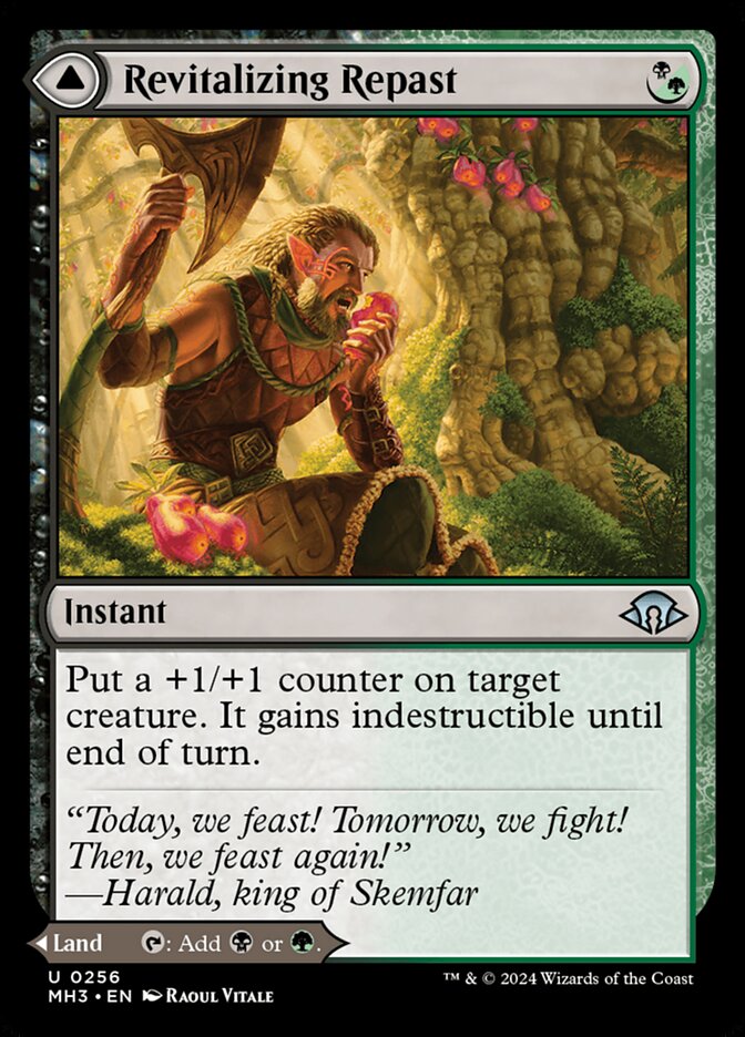 Revitalizing Repast // Old-Growth Grove – Uncommon Magic: The Gathering card from Modern Horizons 3 (#256)