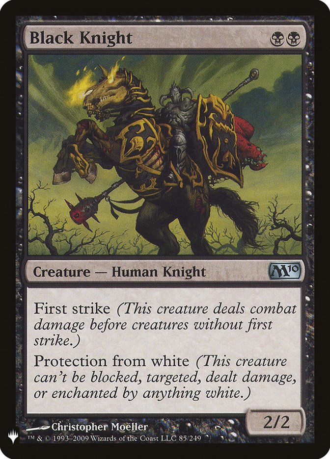 Black Knight – Uncommon Magic: The Gathering card from The List (#M10-85)