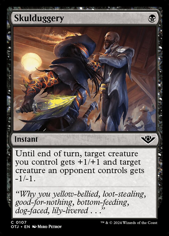 Skulduggery – Common Magic: The Gathering card from Outlaws of Thunder Junction (#107)