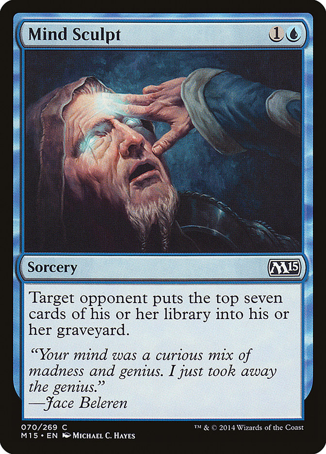 Mind Sculpt – Common Magic: The Gathering card from Magic 2015 (#70)
