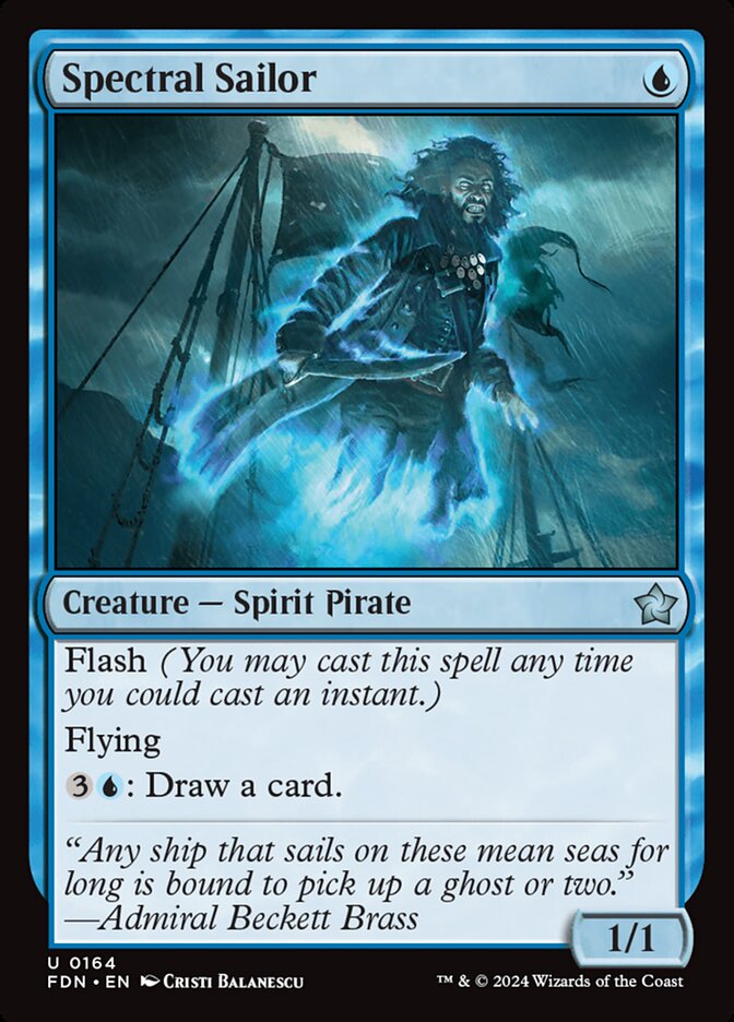 Spectral Sailor – Uncommon Magic: The Gathering card from Foundations (#164)