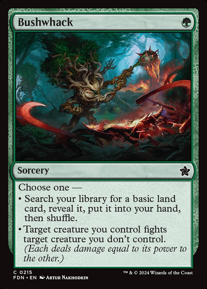 Bushwhack – Common Magic: The Gathering card from Foundations (#215)