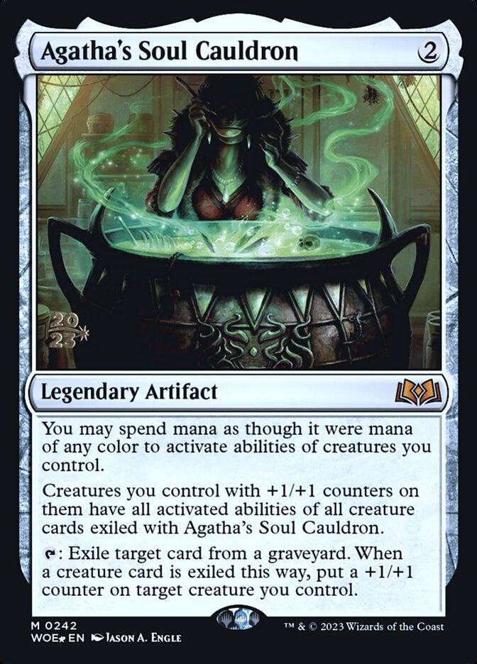 Agatha's Soul Cauldron – Mythic Magic: The Gathering card from Wilds of Eldraine Promos (#242s)