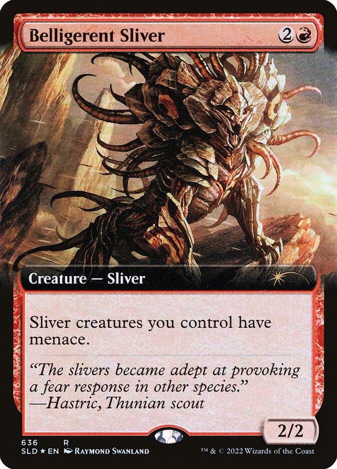 Belligerent Sliver – Rare Magic: The Gathering card from Secret Lair Drop (#636)