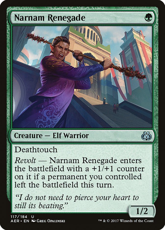 Narnam Renegade – Uncommon Magic: The Gathering card from Aether Revolt (#117)