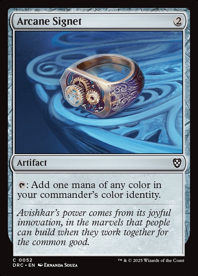 Arcane Signet – Common Magic: The Gathering card from Aetherdrift Commander (#52)
