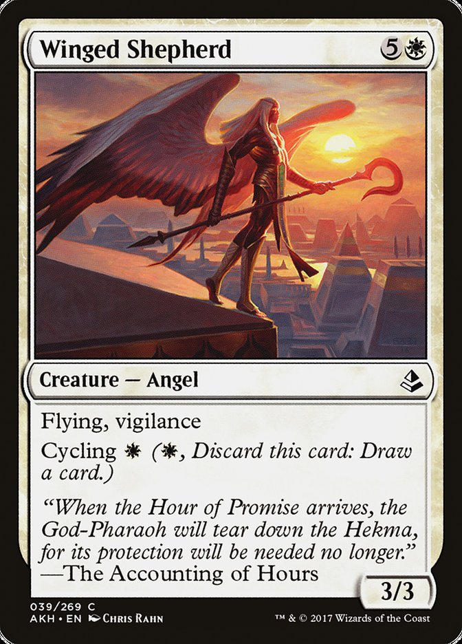 Winged Shepherd – Common Magic: The Gathering card from Amonkhet (#39)