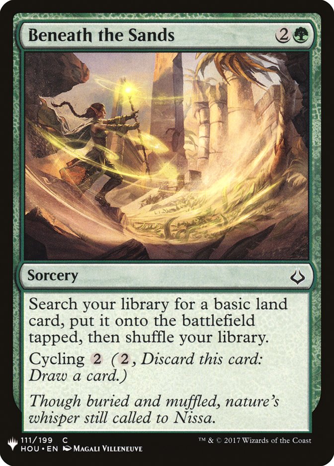 Beneath the Sands – Common Magic: The Gathering card from The List (#HOU-111)