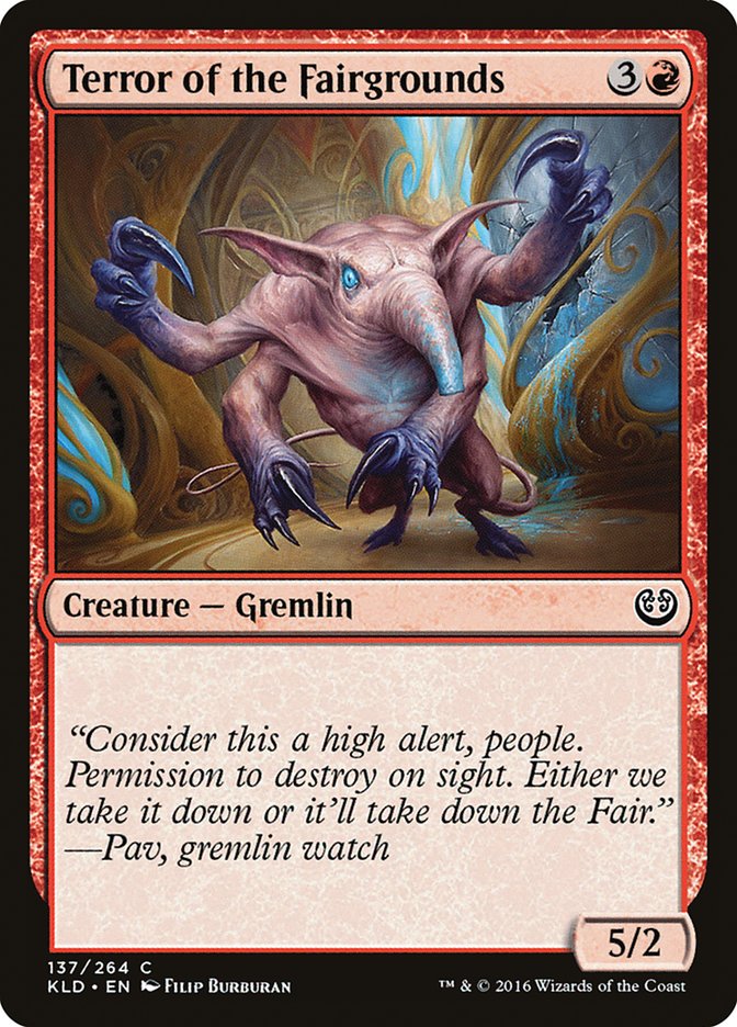 Terror of the Fairgrounds – Common Magic: The Gathering card from Kaladesh (#137)