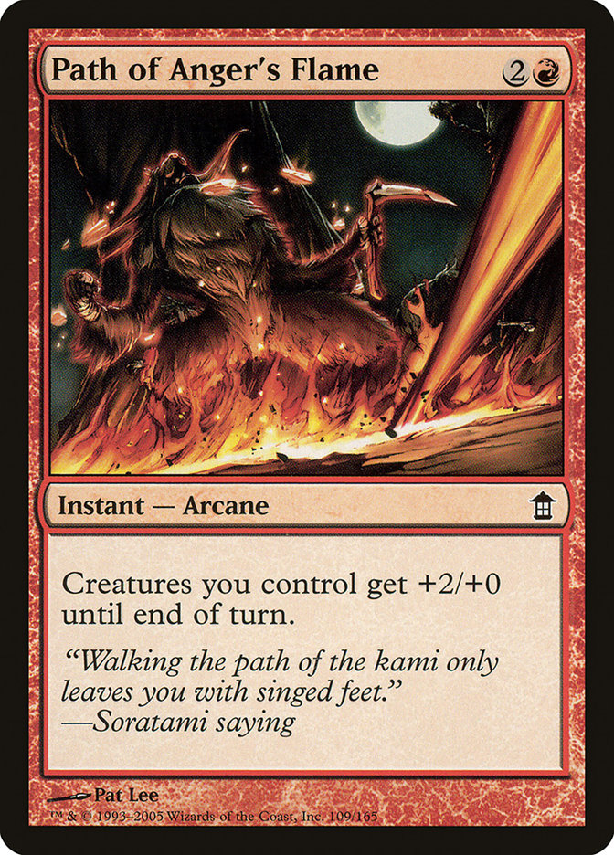 Path of Anger's Flame – Common Magic: The Gathering card from Saviors of Kamigawa (#109)