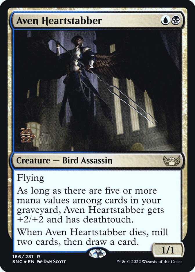 Aven Heartstabber – Rare Magic: The Gathering card from Streets of New Capenna Promos (#166s)