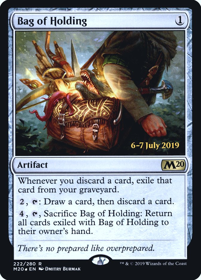 Bag of Holding – Rare Magic: The Gathering card from Core Set 2020 Promos (#222s)