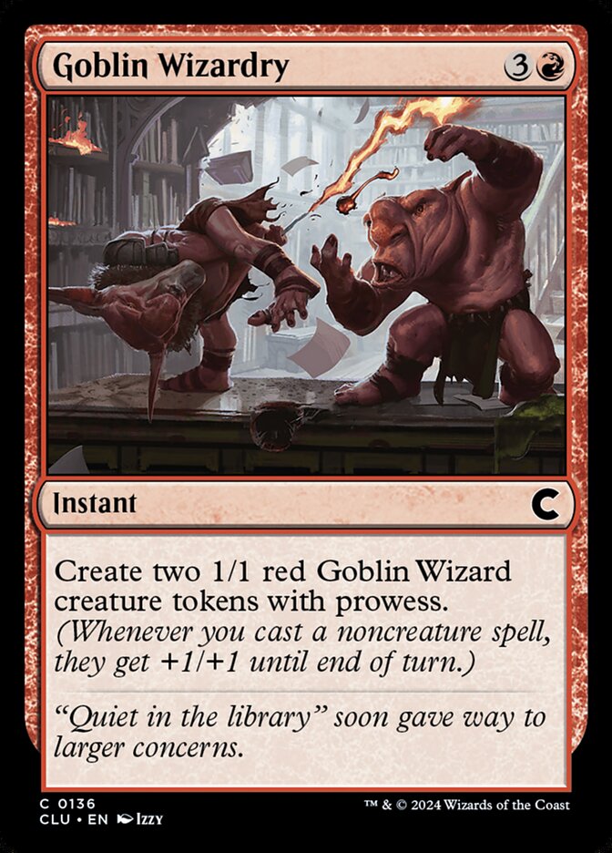 Goblin Wizardry – Common Magic: The Gathering card from Ravnica: Clue Edition (#136)