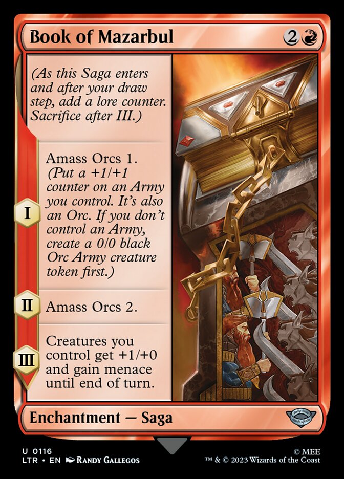 Book of Mazarbul – Uncommon Magic: The Gathering card from The Lord of the Rings: Tales of Middle-earth (#116)