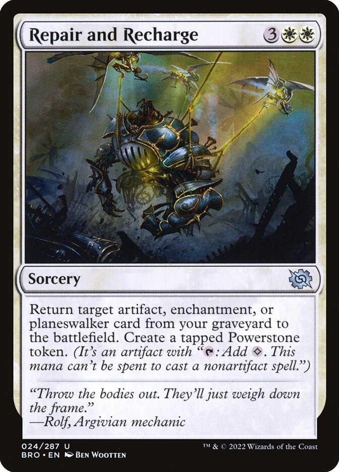 Repair and Recharge – Uncommon Magic: The Gathering card from The Brothers' War (#24)