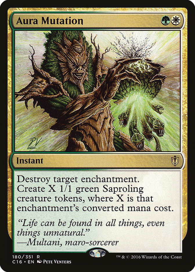 Aura Mutation – Rare Magic: The Gathering card from Commander 2016 (#180)