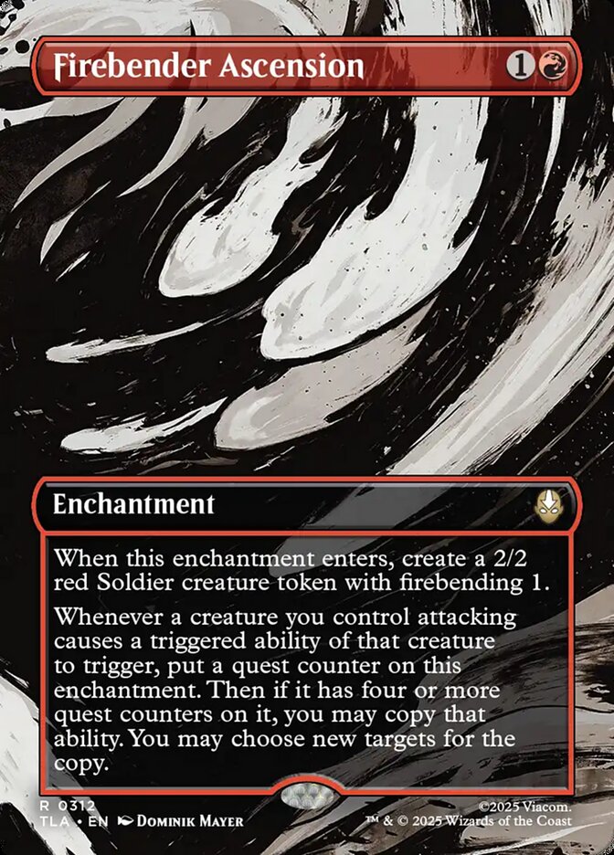 Firebender Ascension – Rare Magic: The Gathering card from Avatar: The Last Airbender (#312)